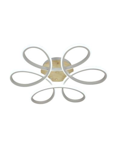 Plafon Bandeira 130w 3000-4000-6500k Blanco/haya 14300 Lm C/remoto,memoria Y Reg.intensidad 12x61x61cm