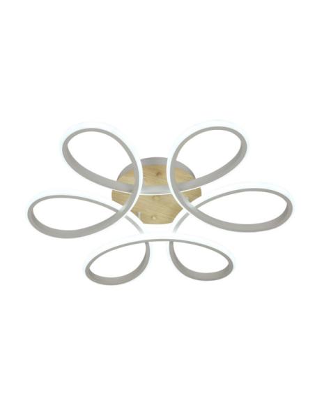 Plafon Bandeira 130w 3000-4000-6500k Blanco/haya 14300 Lm C/remoto,memoria Y Reg.intensidad 12x61x61cm