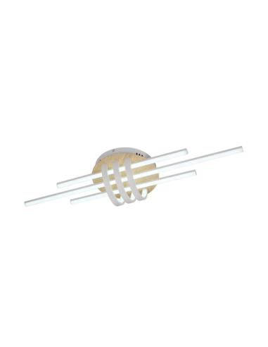 Plafon Kirova 64w 3000-4000-6500k Blanco/haya 7040lm C/remoto,memoria Y Reg.intensidad 13,5x85,5x23,5cm
