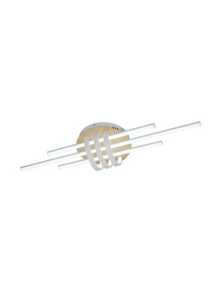 Plafon Kirova 64w 3000-4000-6500k Blanco/haya 7040lm C/remoto,memoria Y Reg.intensidad 13,5x85,5x23,5cm