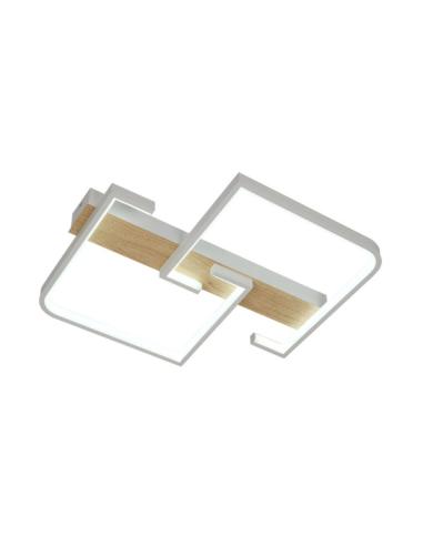 Plafon Frondella 76w 3000-4000-6500k Blanco/haya 8360 Lm C/remoto,memoria Y Reg.intensidad 6x45x38cm