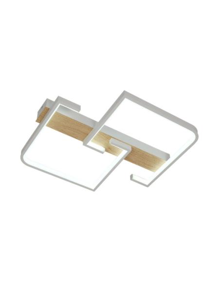 Plafon Frondella 76w 3000-4000-6500k Blanco/haya 8360 Lm C/remoto,memoria Y Reg.intensidad 6x45x38cm