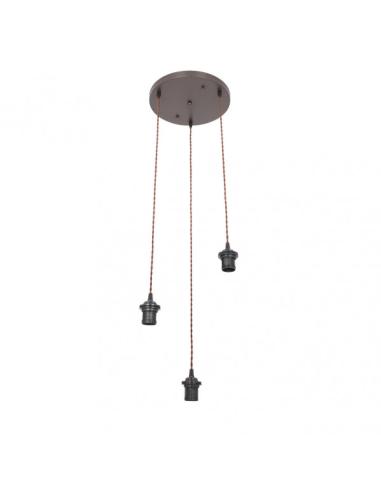 Armazon Plafon Nia 3xe27 Marron Regx30x30cm