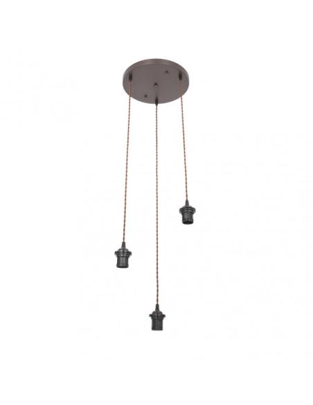 Armazon Plafon Nia 3xe27 Marron Regx30x30cm