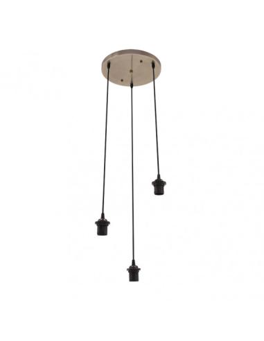 Armazon Plafon Nia 3xe27 Cuero Regx30x30cm