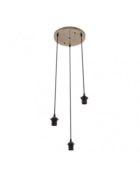 Armazon Plafon Nia 3xe27 Cuero Regx30x30cm