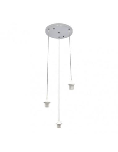 Armazon Plafon Nia 3xe27 Cromo Regx30x30cm