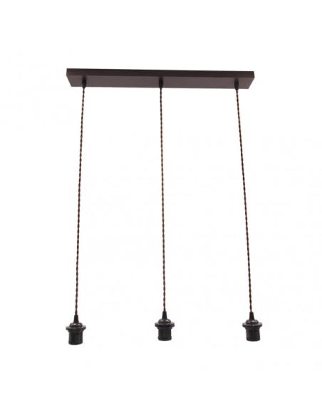 Armazon Regleta Nia 3xe27 Marron Reggx60x6cm