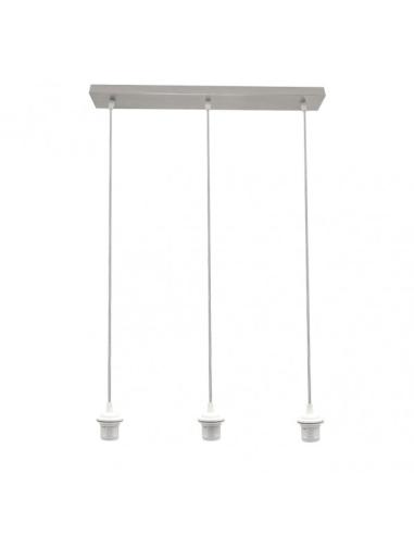 Armazon Regleta Nia 3xe27 Niquel Regx60x6cm