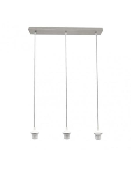 Armazon Regleta Nia 3xe27 Niquel Regx60x6cm