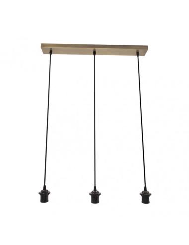 Armazon Regleta Nia 3xe27 Cuero Regx60x6cm