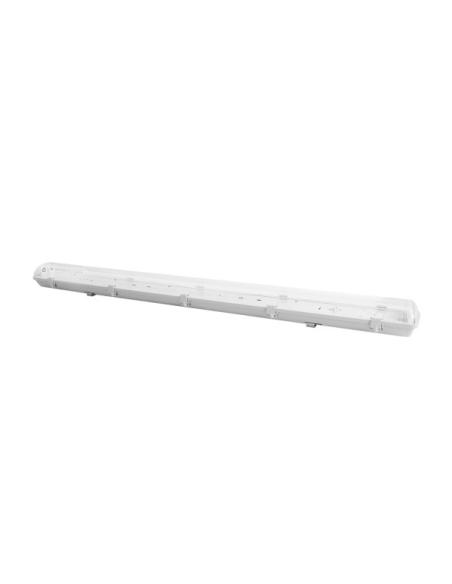 Pantalla Estanca Basik Para Led 2xt8 120cm Gris C/reflector Blanco 9x127x10,5cm
