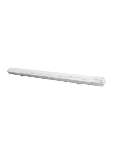 Pantalla Estanca Basik Para Led 2xt8 150cm Ip65 Gris C/reflector Blanco 9,5x156x12,8cm