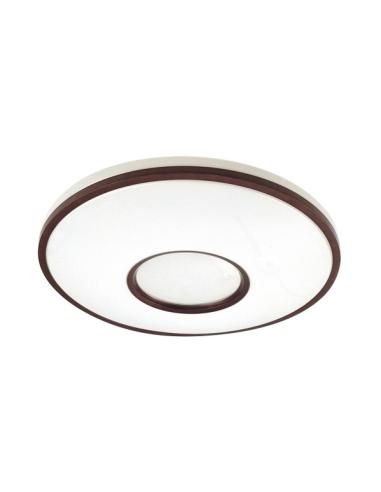 Plafon Perote 60w 3000-4000-6500k Blanco/Marron 5880lm 8x49x49cm C/remoto Y Reg.intensidad