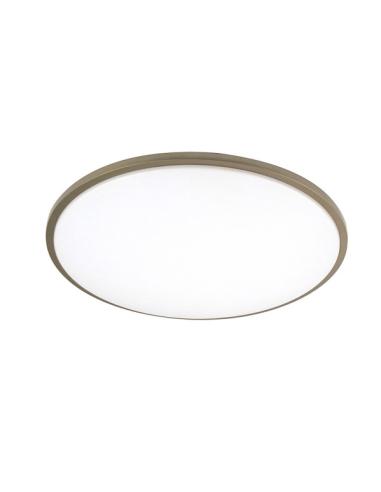 Plafon Eglon 60w 3000-4000-6500k Blanco/Cuero 5880lm 8x49x49cm C/remoto Y Reg.intensidad