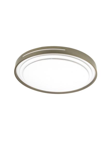 Plafon Argus 36w 3000-4000-6500k Blanco/Cuero 3528lm 7,5x39x39cm C/remoto Y Reg.intensidad