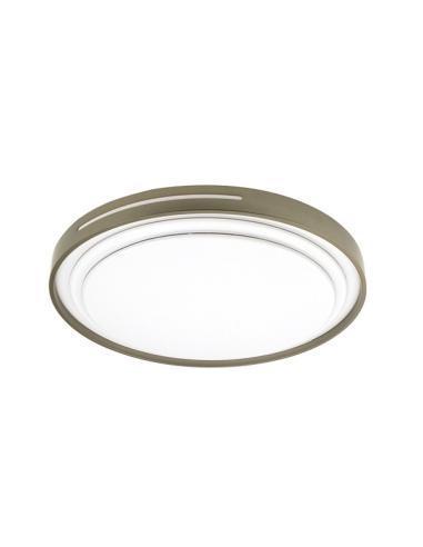 Plafon Argus 60w 3000-4000-6500k Blanco/Cuero 5880lm 8x49x49cm C/remoto Y Reg.intensidad