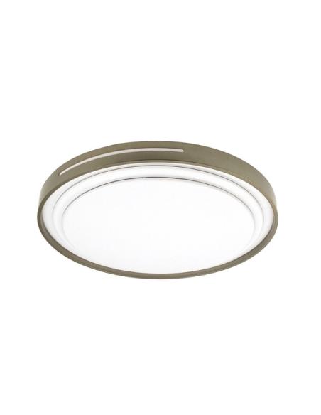 Plafon Argus 60w 3000-4000-6500k Blanco/Cuero 5880lm 8x49x49cm C/remoto Y Reg.intensidad