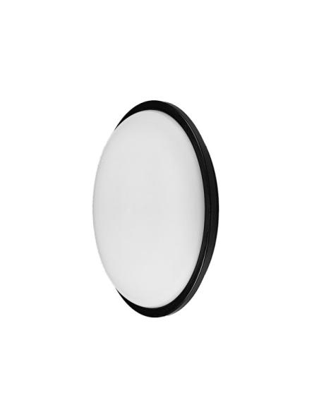 Aplique 12w 6500k Pirineo Redondo Negro Ip54 1176lm 16,5x16,5x5,5cm