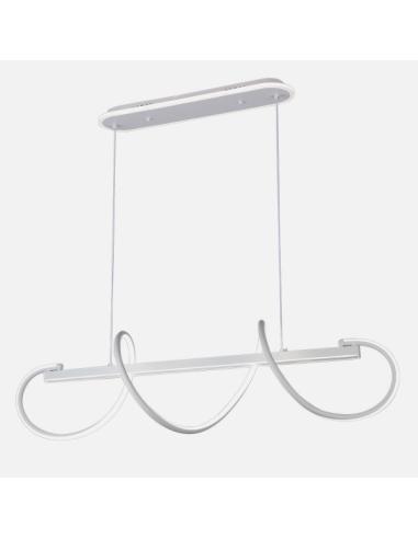 Colgante Yupi Blanco 149w 3000-4000-6000k 13572lm C/luz Ambiente Remoto Y Reg.intensidad Regx97x25cm