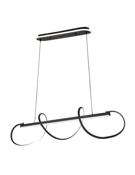 Colgante Yupi Negro 149w 3000-4000-6000k 13572lm C/luz Ambiente Remoto Y Reg.intensidad Regx97x25cm