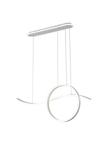 Colgante Style Blanco 205w 3000-4000-6000k 17940lm C/luz Ambiente Remoto Y Reg.intensidadad Regx100x15cm