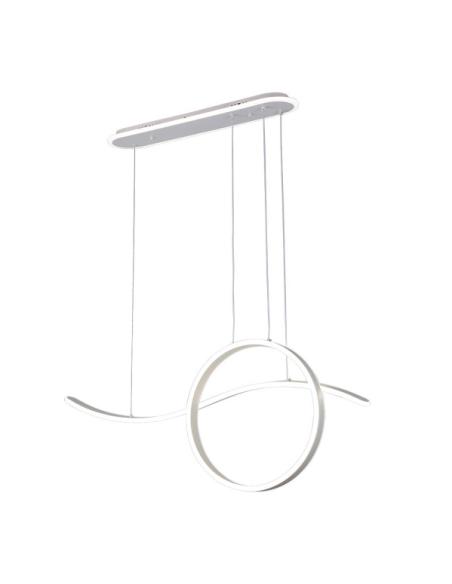 Colgante Style Blanco 205w 3000-4000-6000k 17940lm C/luz Ambiente Remoto Y Reg.intensidadad Regx100x15cm