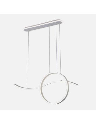 Colgante Style Blanco 205w 3000-4000-6000k 17940lm C/luz Ambiente Remoto Y Reg.intensidadad Regx100x15cm