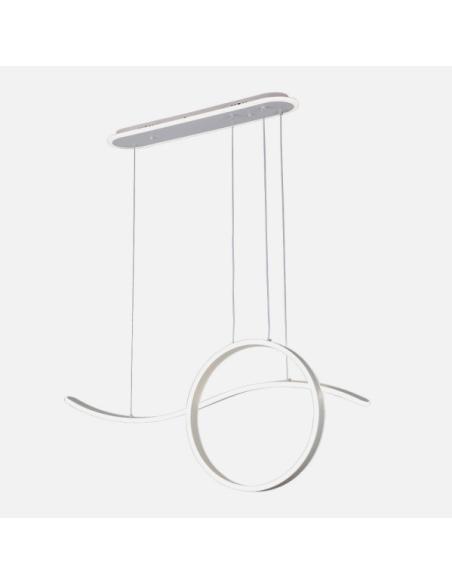 Colgante Style Blanco 205w 3000-4000-6000k 17940lm C/luz Ambiente Remoto Y Reg.intensidadad Regx100x15cm