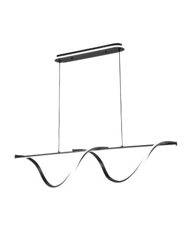 Colgante House Negro 125w 3000-4000-6000k 5694lm C/luz Ambiente Remoto Y Reg.intensidad Regx110x15cm
