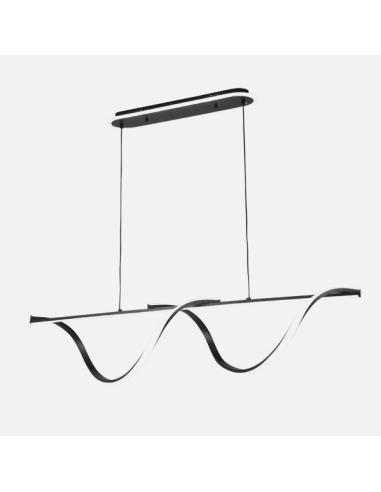 Colgante House Negro 125w 3000-4000-6000k 5694lm C/luz Ambiente Remoto Y Reg.intensidad Regx110x15cm