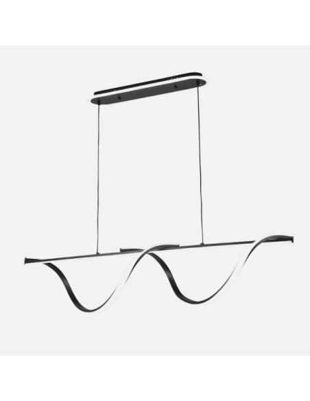 Colgante House Negro 125w 3000-4000-6000k 5694lm C/luz Ambiente Remoto Y Reg.intensidad Regx110x15cm
