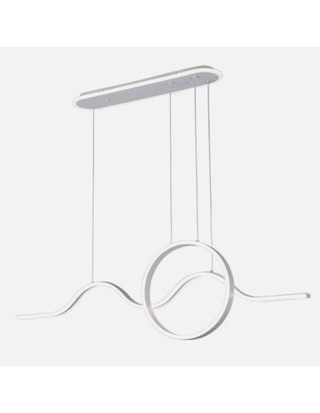 Colgante Year Blanco 177w 3000-4000-6000k 15756lm C/luz Ambiente Remoto Y Reg.intensidad Regx120x15cm