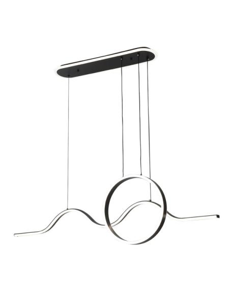 Colgante Year Negro 177w 3000-4000-6000k 15756lm C/luz Ambiente Remoto Y Reg.intensidad Regx120x15cm
