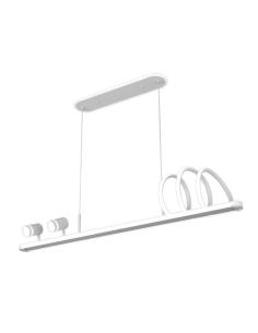 Colgante World Blanco 167w 3000-4000-6000k 14976lm C/luz Ambiente Remoto Y Reg.intensidad Regx115x15cm