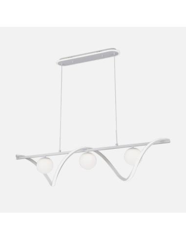 Colgante Century Blanco 151w 3000-4000-6000k 12590lm C/luz Ambiente, Remoto, Reg.intensidad Regx120x26cm