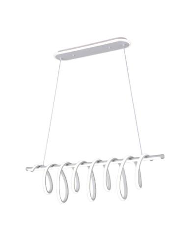 Colgante Premium Blanco 157w 3000-4000-6000k 13884lm C/luz Ambiente Remoto Y Reg.intensidad Regx90x26cm