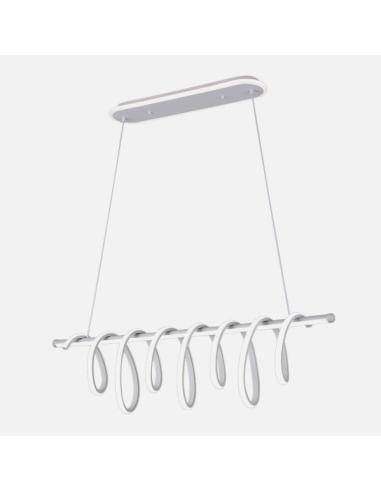 Colgante Premium Blanco 157w 3000-4000-6000k 13884lm C/luz Ambiente Remoto Y Reg.intensidad Regx90x26cm