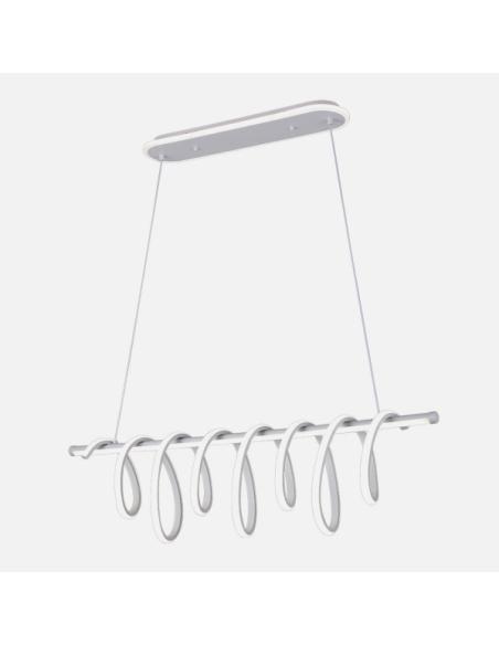 Colgante Premium Blanco 157w 3000-4000-6000k 13884lm C/luz Ambiente Remoto Y Reg.intensidad Regx90x26cm