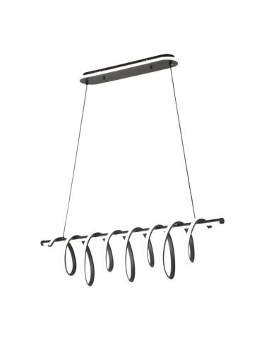 Colgante Premium Negro 157w 3000-4000-6000k 13884lm C/luz Ambiente Remoto Y Reg.intensidad Regx90x26cm