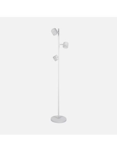 Pie Salon Ortiga 3 X Gx53 Blanco 27w 2400lm Orientable Bombillas Incluidas 142x25x25cm
