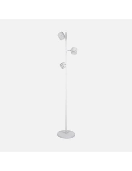 Pie Salon Ortiga 3 X Gx53 Blanco 27w 2400lm Orientable Bombillas Incluidas 142x25x25cm