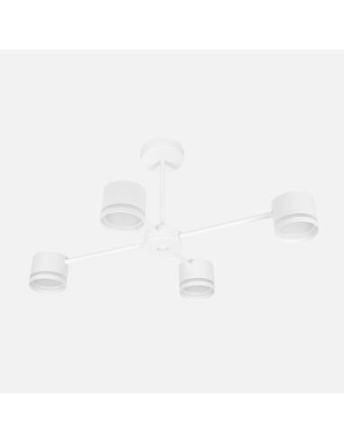 Lampara Ortiga 4 X Gx53 Blanca 36w 3200lm Bombillas Incluidas 30x65x43cm
