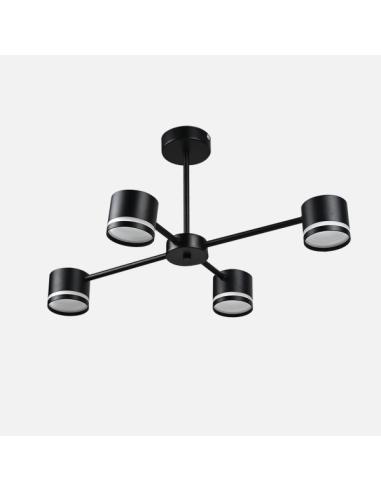 Lampara Ortiga 4 X Gx53 Negra 36w 3200lm Bombillas Incluidas 30x65x43cm