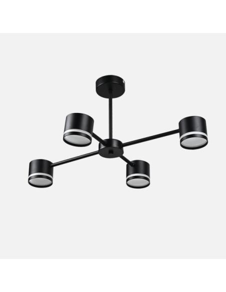 Lampara Ortiga 4 X Gx53 Negra 36w 3200lm Bombillas Incluidas 30x65x43cm
