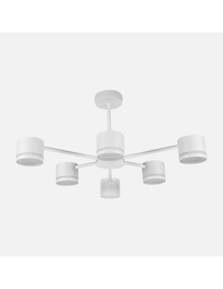 Lampara Ortiga 6 X Gx53 Blanca 54w 4800lm Bombillas Incluidas 30x59x56cm