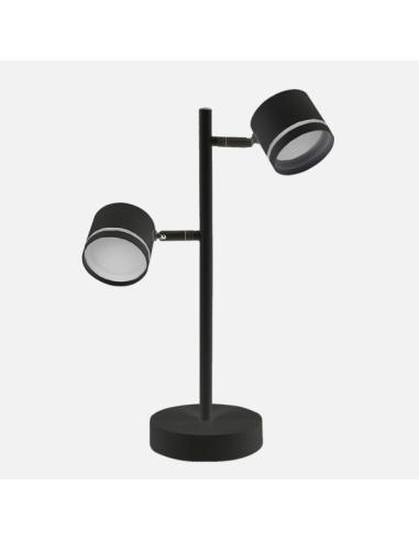 Sobremesa Ortiga 2 X Gx53 Negro 18w 1600lm Orientable Bombillas Incluidas 43,5x30x15cm