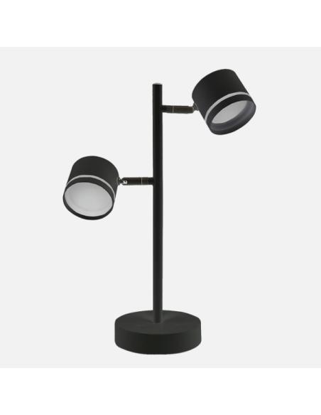 Sobremesa Ortiga 2 X Gx53 Negro 18w 1600lm Orientable Bombillas Incluidas 43,5x30x15cm