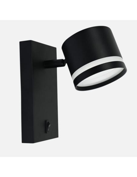 Aplique Ortiga 1 X Gx53 Negro 9w 800lm Orientable Bombilla Incluida 16x8,3x15,5cm