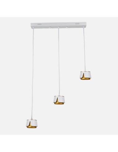 Regleta Domenica 3 X Gx53 Blanco/oro 27w 4000k 2400lm Bombillas Incluidas 100x56x10cm
